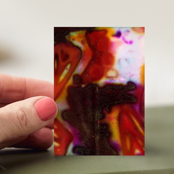 Original ACEO - Miniature Abstract Painting - Abstraction 307 - Picture 7 of 7